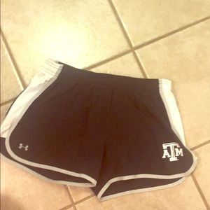 Black under Armour Texas A&M running shorts